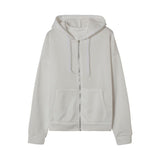 IFOMT Winter Sweatshirt Hoodie Oversize Fleece Hooded Cardigan Black White Women Clothes Solid Zip Up Hoodies Tops Long Sleeves