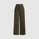 Ifomt Women's Pants All Season Casual Retro Vintage Pocket  Natural Waist  Full Length Suitable for all occasions Pants