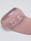 IFOMT Solid Color Letter Print Breathable Sports Sun Protection Hat