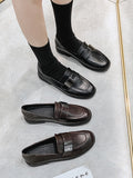 IFOMT Shallow Cut Square-Toe Loafers