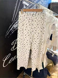 Ifomt Western Boots Cartoon Pattern Casual Home Pants Texas Printed Chic Women Summer Trouser Cotton Elastic Wiast Cute Retro Pant