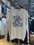 Ifomt Sweet Bears Jacquard Cute Knit Sweaters Women Casual O-neck Long Sleeve Cotton Jumper Vintage Preppy Style Pull Sweater Y2K Tops