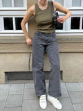 IFOMT Mid Waist Loose Fit Jeans