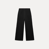 IFOMT Party Otufit Knitted Women 2 Piece Set Elegant O-Neck Sleeveless Button Vest Top High Waist Wide Leg Trousers Spring Summer Fashion Lady Suit