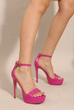 IFOMT Solid color square toe stiletto high heels
