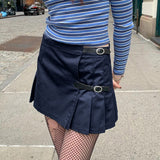 Ifomt Vintage Classic Black Cotton Skirt Women Summer Harajuku Casual Adjustable Button High Waist Skirts Femme Sexy Cute Faldas 2025