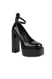 IFOMT New Fashion Spring Outfit Ankle Strap Platform Chunky Heel Pumps