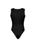 IFOMT Spring Outfits Black Solid Basic Skinny Square Collar Sleeveless Bodysuit Women