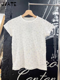 Ifomt New Deer Print T-shirts+Eyelet Long Pant Women Summer Cotton Cute Pajama 2 Piece Set Sweet Vintage Home Trouser Two Sets Y2K