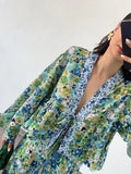 IFOMT Party Otufit Fashion Print Two Piece Sets Women Trendy Loose Long Sleeve Lace Up Shirts Wide Legs Trousers 2 Piece Set Female Commuting Suits