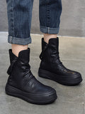 IFOMT Original Irregular Casual Zipper Booties