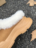 IFOMT Bowknot Round-Toe Split-Joint Platform Shoes Slippers&Mules
