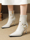 IFOMT Pointed-Toe Split-Joint Boots Pumps