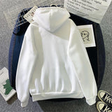 IFOMT Winter Sweatshirt Hoodie Oversize Fleece Hooded Cardigan Black White Women Clothes Solid Zip Up Hoodies Tops Long Sleeves