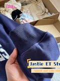 Ifomt New Autumn Winter Edge Curl Los Angeles Print Streetwear Sweatshirt Large Collar Long Sleeve Loose Y2K Pullovers Top Harajuku