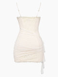 IFOMT Cream Lace Mini Dress