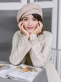 IFOMT Personality Striped&Plaid Beret Hat