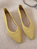 IFOMT Breathable Hollow Solid Color Flat Shoes