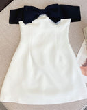 IFOMT Homecoming Dress Party Outfits a line white satin off the shoulder homecoming dress 18th birthday outfits P2175