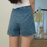 Ifomt Elegant Solid Mini Denim Skirts Women Slim Fashion New Summer Streetwear Casual Student Skirt Skort Harajuku Y2k Faldas Vintage