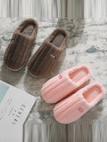 IFOMT Indoor Warm Non-Slip Solid Color Slippers