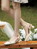 IFOMT Split-Joint Square-Toe Sandals Sling Shoes