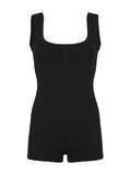 IFOMT Spring Outfits Solid Sleeveless Square Collar Skinny Sexy Rompers Womens Playsuits