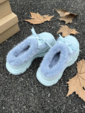 IFOMT Bowknot Round-Toe Split-Joint Platform Shoes Slippers&Mules