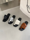 IFOMT Contrast Color Pleated Slippers