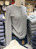 Ifomt Buttons Gray Waffle Slim Long Sleeve T-Shirt 2025 Spring Round Neck Retro Y2k Tee Shirt Streetwear Vintage Casual Tshirt Top