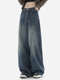 IFOMT Blue Wash Baggy Boyfriend Jeans