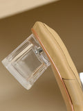 IFOMT Open Toe Split-Joint Square-Toe Transparent Pumps Sandals Slippers