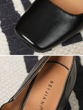 IFOMT Lace-Up Shallow Cut Square-Toe Pumps