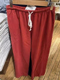 Ifomt Red Drawstring Elastic Waist Oversized Retro Trouser Woman Casual Wide Leg Pant Loose Y2K Harajuku Sweatpants Cototn Blend