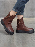 IFOMT Original Irregular Casual Zipper Booties