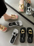 IFOMT Hollow Split-Joint Square-Toe Slippers