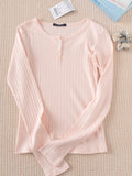Ifomt Vintage Floral Print Slim T-shirts Women Sweet Chic Button Round Neck Long Sleeve T Shirt Women Autumn Streetwear Y2k Tops 2025