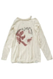 IFOMT Christmas Thanksg Gifts Fall Distressed Graffiti Oversized Sweater