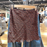 Ifomt Casual Women Floral Print Bow Skirts Summer Chiffon High Waist Lace Trim Mini Skirts Female Y2k Streetwear Slim Bottoms 2025
