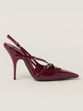 IFOMT Belt Buckle Hollow Pointed-Toe Split-Joint Pumps Sandals Sling Shoes