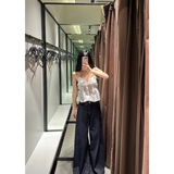 Ifomt America High Waist Black High Streetwear American Casual Wide Leg Pants Women Jeans Plus Size Basic Baggy Retro Straight Trouser