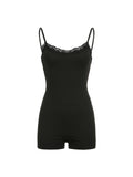 IFOMT Spring Outfits Lace Trim Skinny Sexy Slip Rompers Women's Playsuit