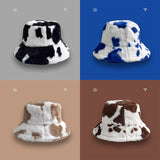 IFOMT Fluffy Cow Plush Bucket Hat