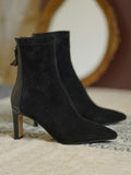 IFOMT Pointed-Toe Split-Joint Zipper Boots Sock Boots