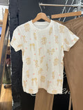 Ifomt New Deer Print T-shirts+Eyelet Long Pant Women Summer Cotton Cute Pajama 2 Piece Set Sweet Vintage Home Trouser Two Sets Y2K