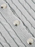 IFOMT Button V-Neck Oversized Knit Cardigan