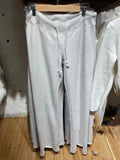 Ifomt Casual Women Gray Cotton Drawstring Pants Women Casual Solid High Waist Wide Leg Pants Female Vintage Streetwear Loose Trousers