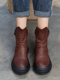 IFOMT Original Irregular Casual Zipper Booties