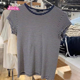 Ifomt Vintage Striped Slim Crop Top Women Summer Basic Short Sleeve Round Neck Soft Cotton T-shirts Female Casual Simple Y2k Tops 2025