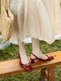 IFOMT Split-Joint Square-Toe Sandals Sling Shoes